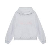 THIS IS FINE Standard Signature Hoodie Gray+Pink