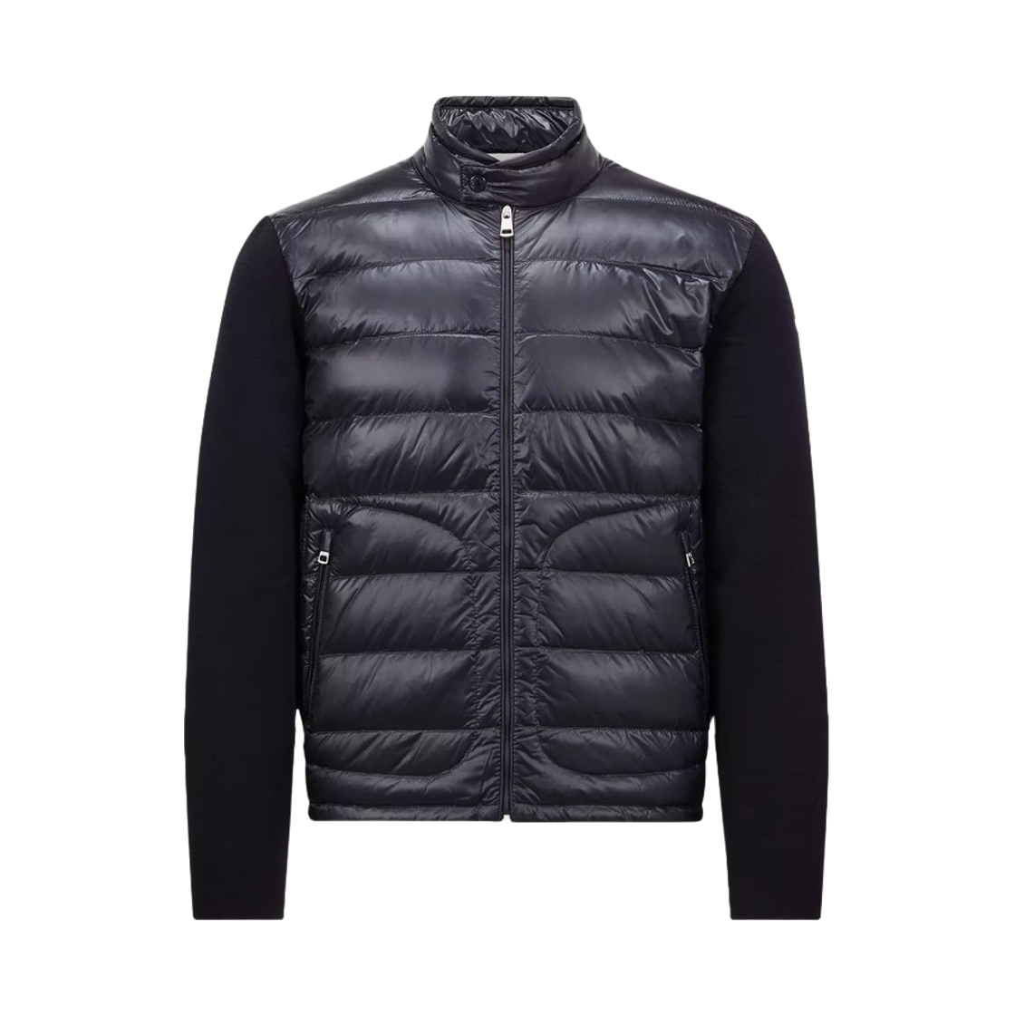 몽클레르 패딩 울 집업 가디건 블루 - 26SS(Moncler Padded Wool Zip Up Cardigan Blue - 26SS) - 1