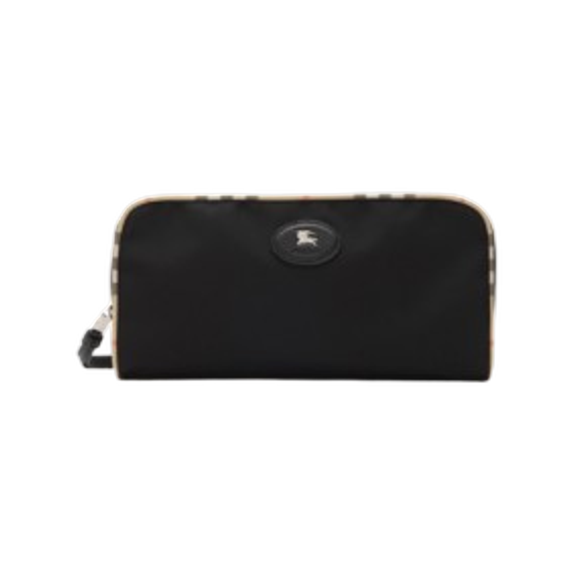 8123542 Burberry Large Check Trim Travel Pouch Black