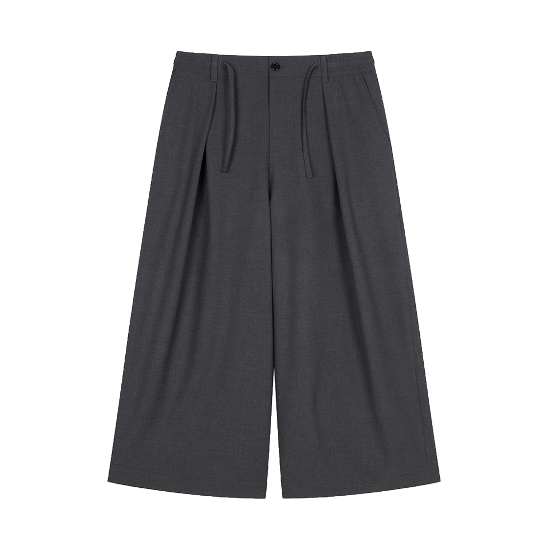 지오송지오 컬렉션 볼륨 커브드 크롭 팬츠 차콜 BI2PT217CH(ZIOSONGZIO COLLECTION Volume Curved Crop Pants Charcoal)