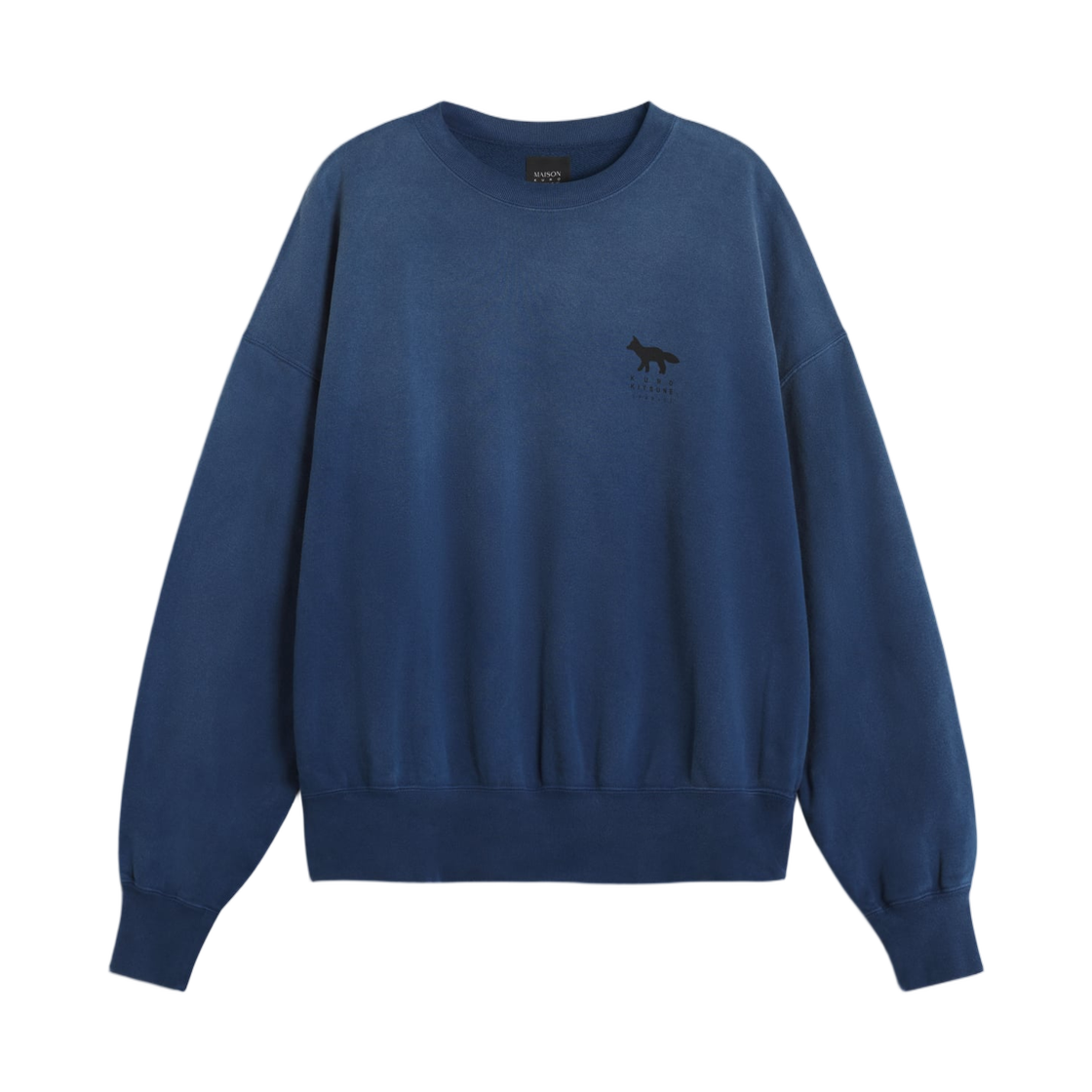 메종 키츠네 x 쿠로 선페이디드 폭스 스웨트셔츠 다크 네이비(Maison Kitsune x Kuro Sunfaded Fox Sweatshirt Dark Navy) - 2