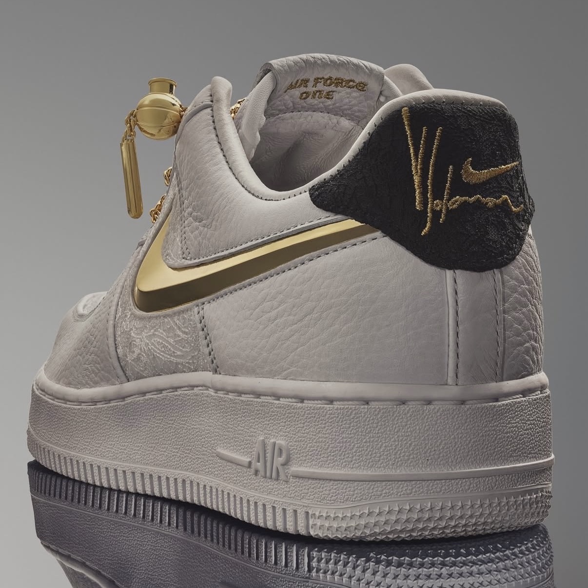 Nike x Victor Solomon Air Force 1 Low White Black 착용 스타일 - 6