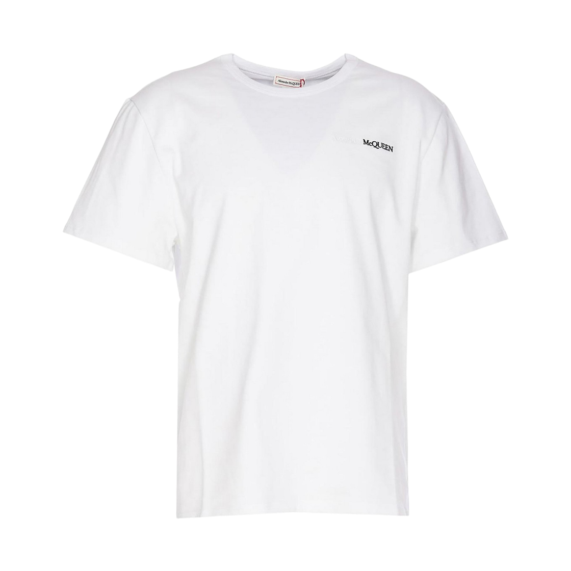 알렉산더 맥퀸 로고 티셔츠 화이트 블랙(Alexander McQueen Logo T-Shirt White Black)