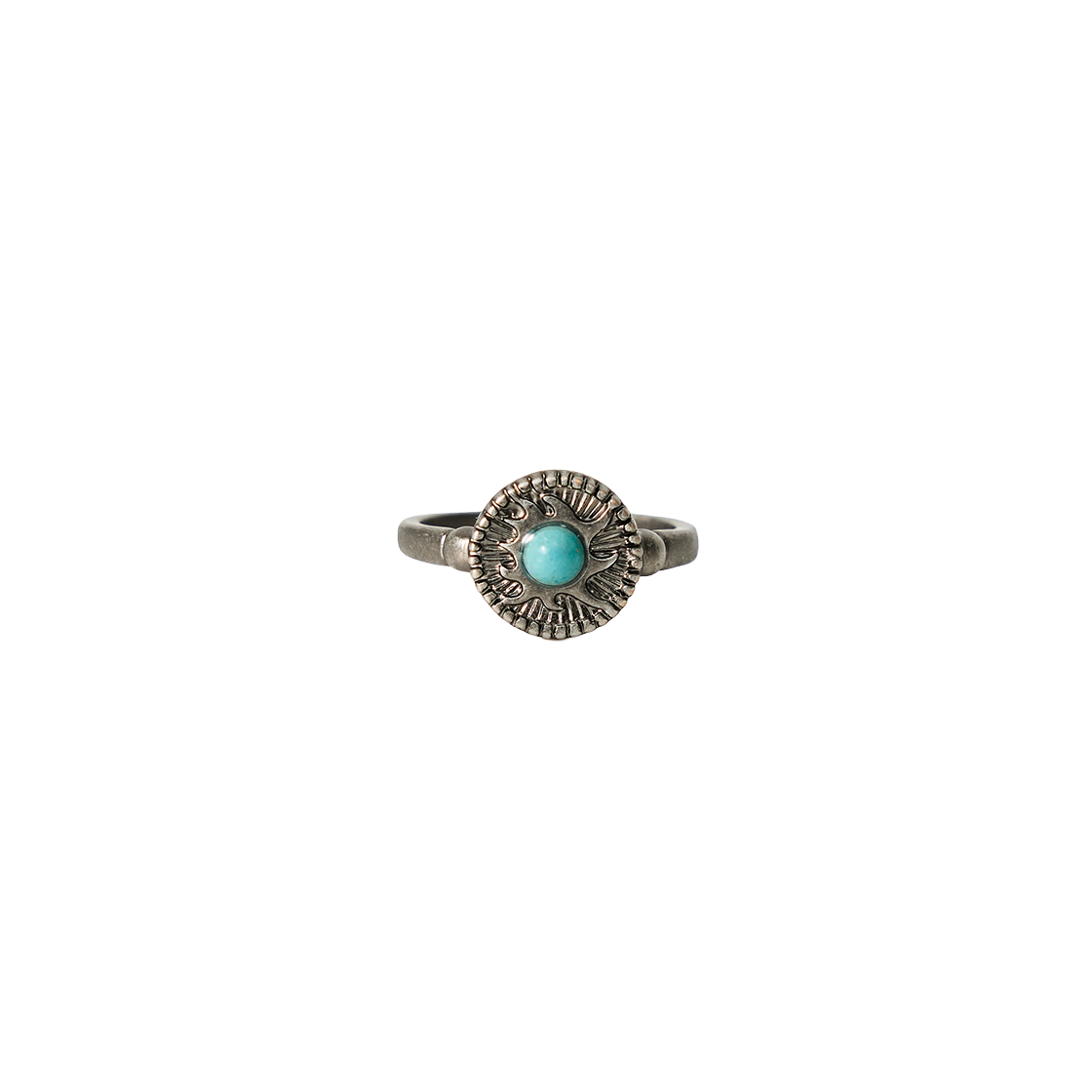 SA261UAR03SVR0 SATUR Sun Retro Synthetic Turquoise Ring Silver