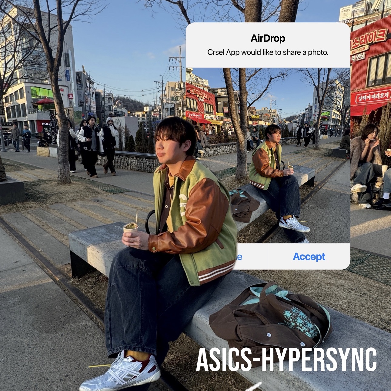 Asics Hypersync Piedmont Grey Pure Silver 착용 스타일 - 1