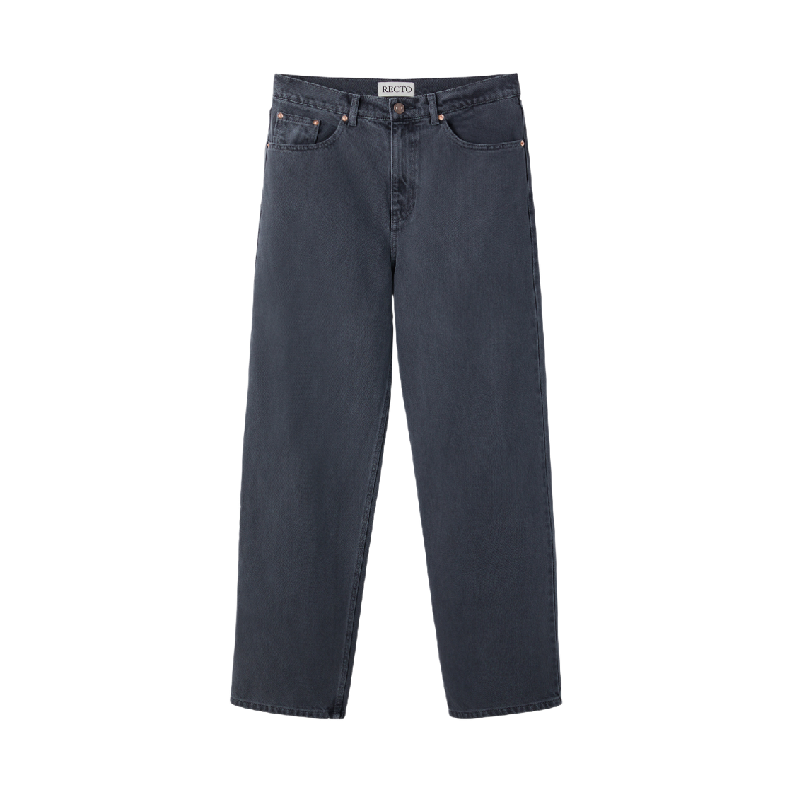 렉토 레귤러 핏 데님 팬츠 다크 그레이(Recto Regular Fit Denim Pants Dark Grey)