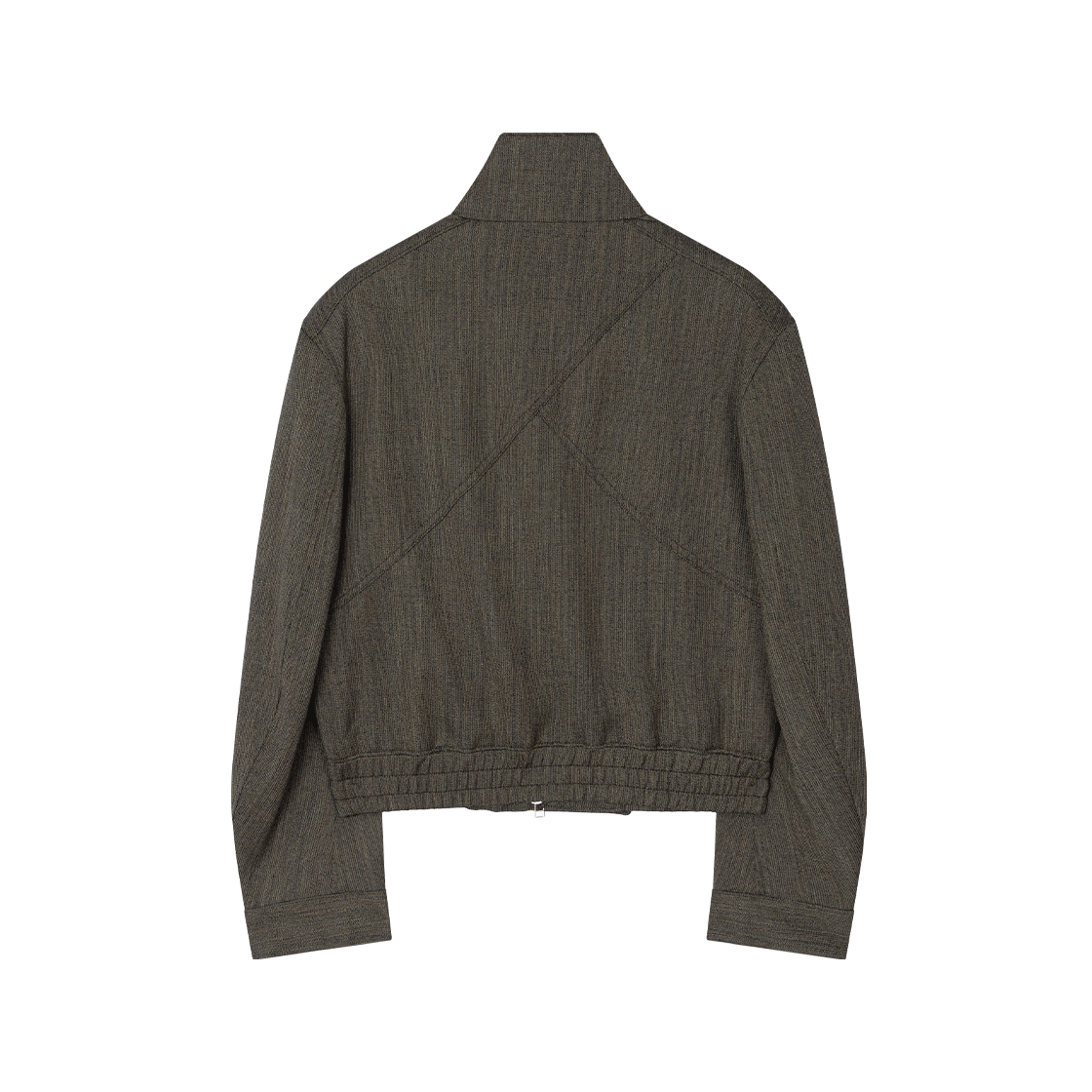 웨이비니스 어시메트리 하이넥 울 재킷 카키(Waviness Asymmetry High-Neck Wool Jacket Khaki) - 2
