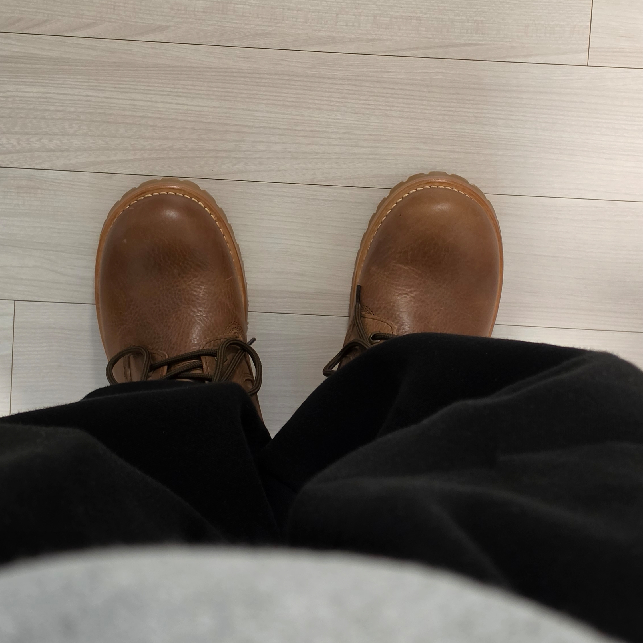 Stussy x Our Legacy Work Boot Brown 착용 스타일 - 4