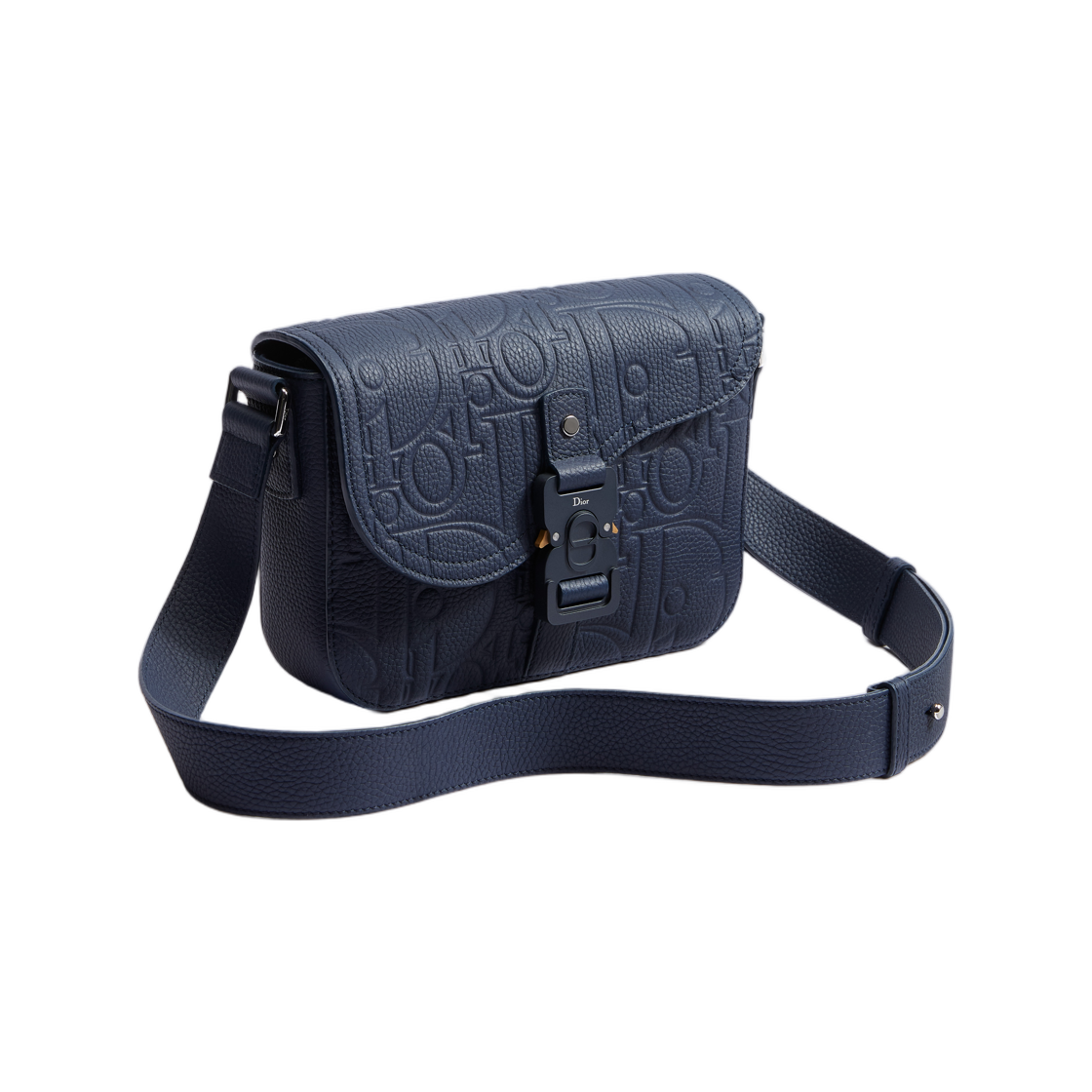 디올 스몰 새들 메신저 백 플랩 디올 그래비티 레더 네이비 블루(Dior Small Saddle Messenger Bag With Flap Dior Gravity Leather Navy Blue) - 2