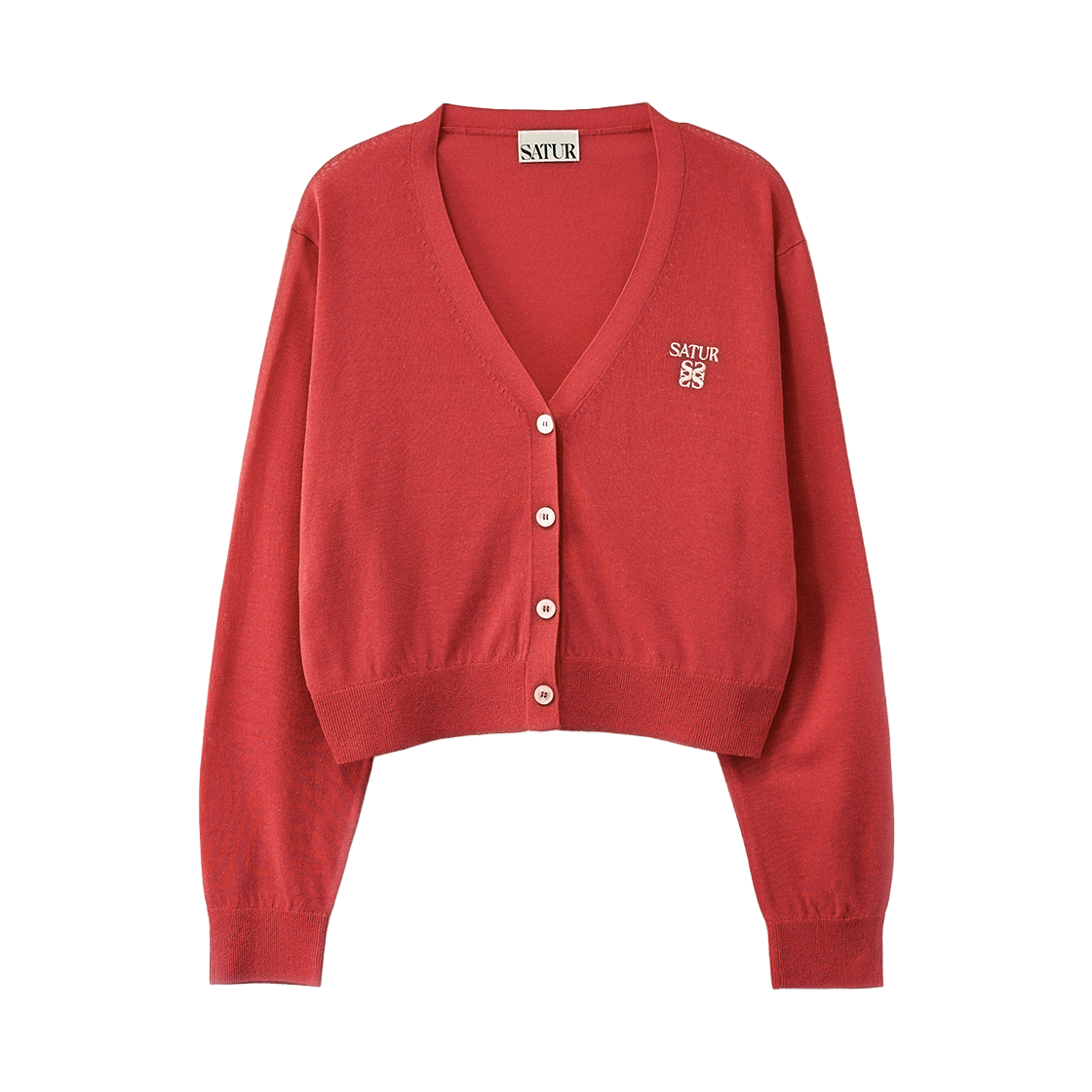 SA261WKC03RED0 [사은품 증정] SATUR W Loren Linen Blend Cardigan Red