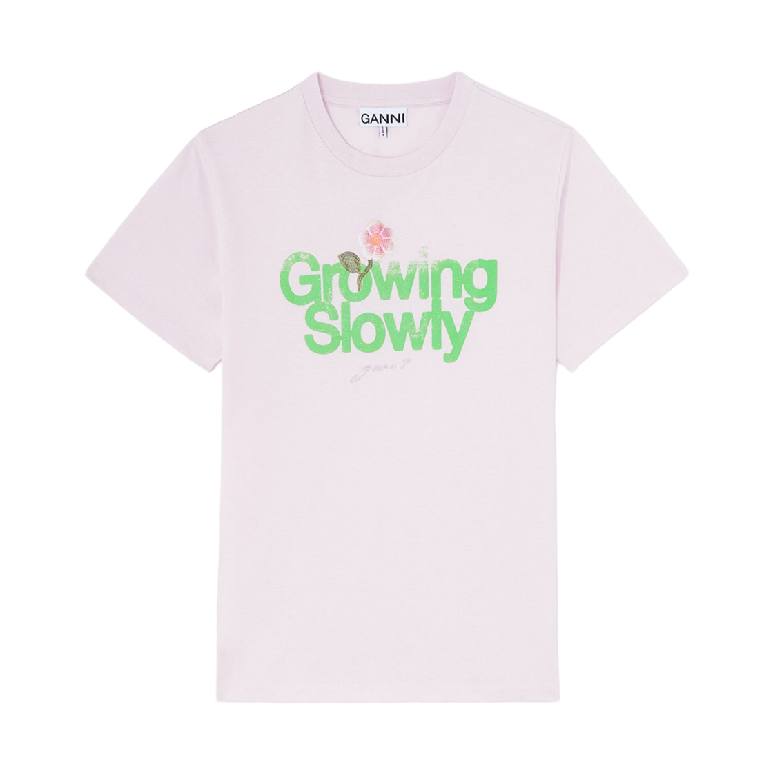 A1050191-868 (W) Ganni Basic Cotton Jersey Chalk Pink