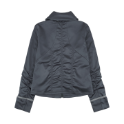 (W) Mischief Moto Zip Jacket Charcoal