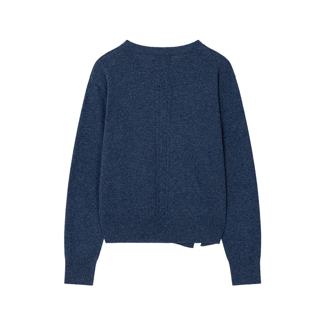 웨이비니스 트위스티드 버튼 집업 니트 데님 블루(Waviness Twisted Button Zip-Up Knit Denim Blue) - 2