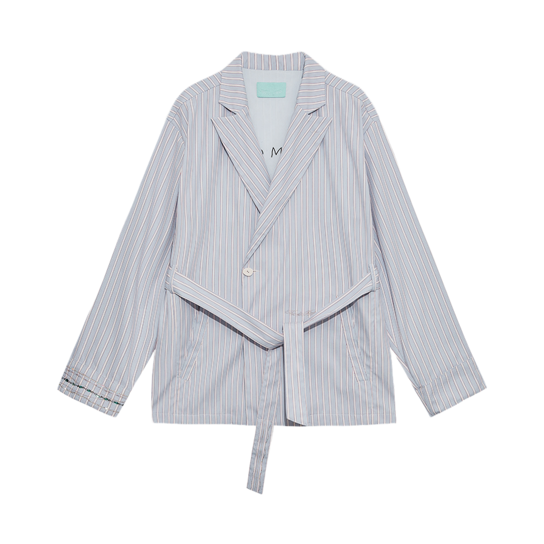 디스이즈파인 벨티드 파자마 더블 자켓 스카이