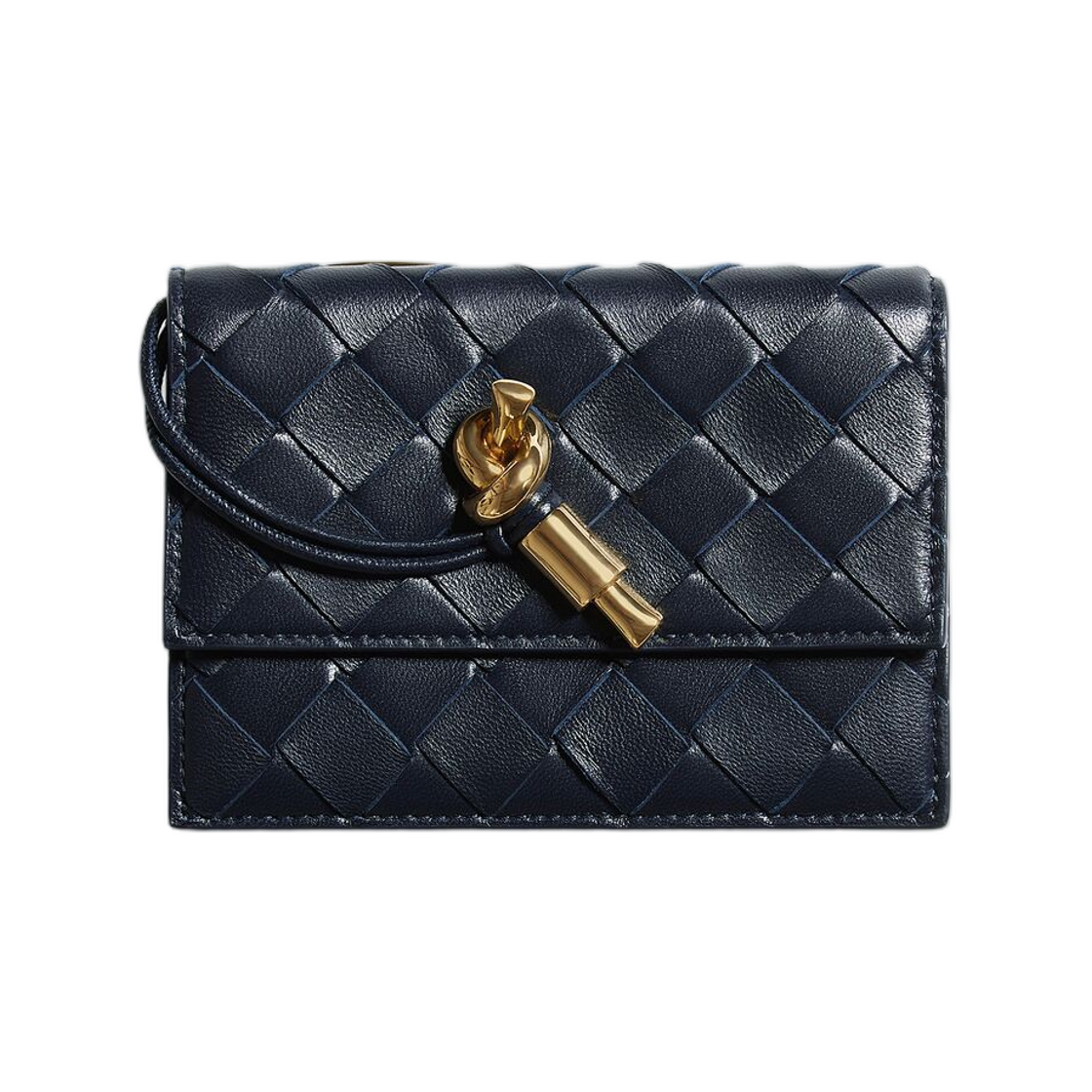 보테가 베네타 안디아모 집 카드 케이스 미드나잇(Bottega Veneta Andiamo Zipped Card Case Midnight) - 1
