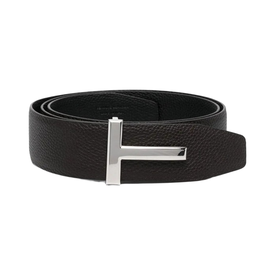 톰포드 그레인 레더 T 아이콘 벨트 브라운 블랙(Tom Ford Grain Leather T Icon Belt Brown Black)