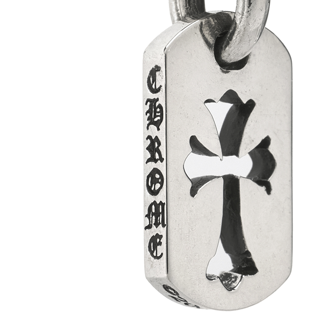 크롬하츠 도그택 타이니 컷아웃 크로스 펜던트 실버(Chrome Hearts Dog Tag Tiny Cut Out Cross Pendant Silver) - 2