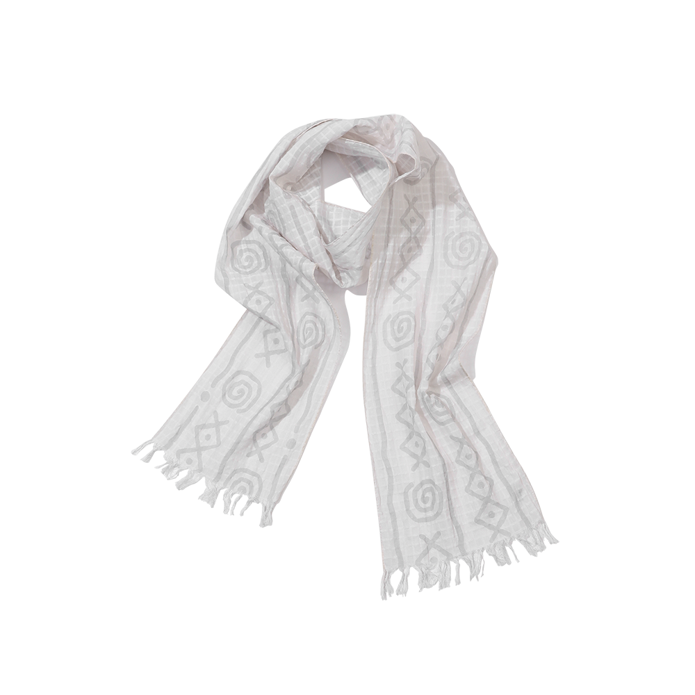 [트리플적립] 메인부스 오프셋 패턴 스카프 아이보리([트리플적립] MAINBOOTH Offset Pattern Scarf IVORY)