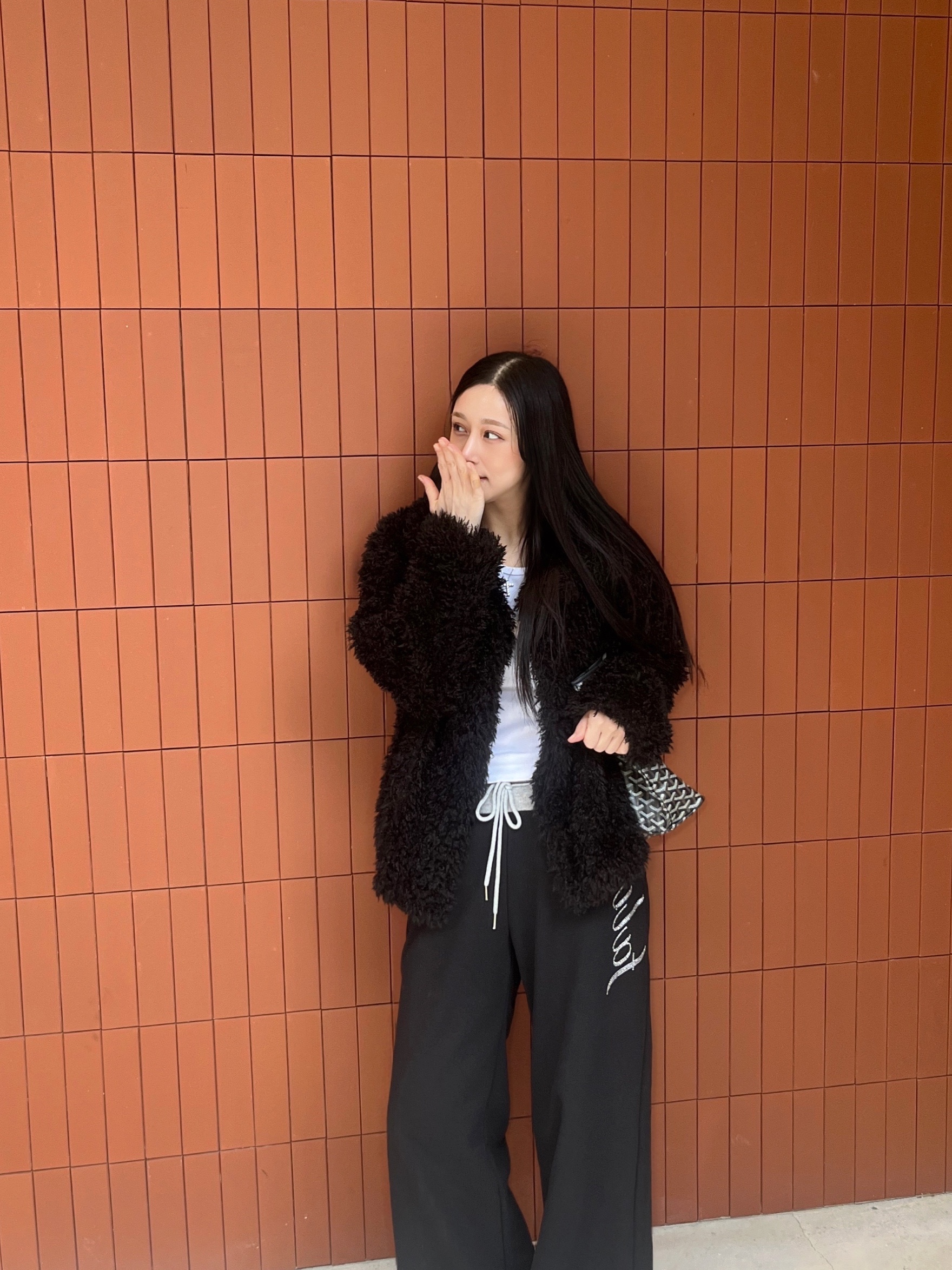 Goyard Saint Louis PM Bag Black 착용 스타일 - 2