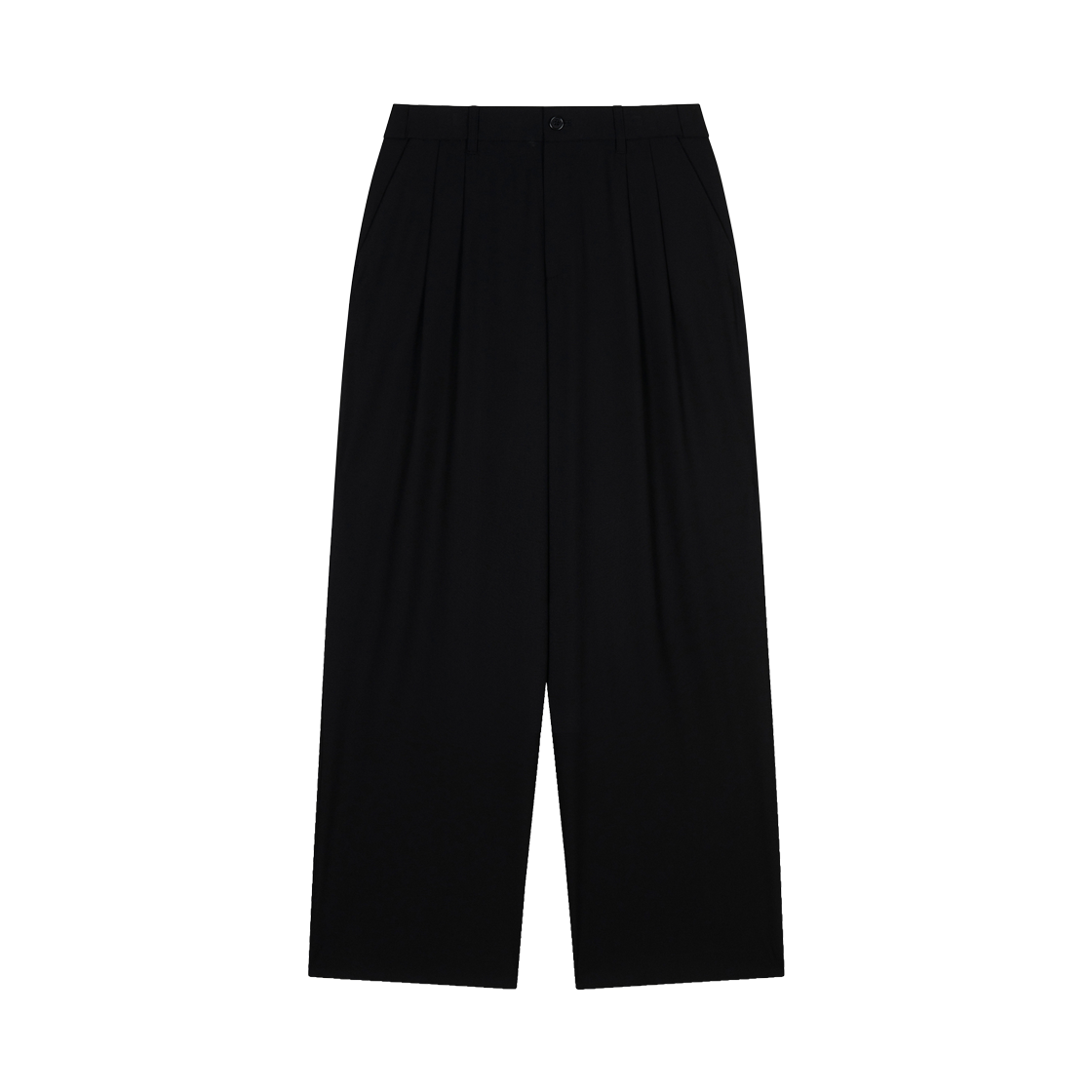 지오송지오 컬렉션 타임리스 투턱 세미와이드 팬츠 블랙 BI2PT294BK(ZIOSONGZIO COLLECTION Timeless Two Tuck Semi Wide Pants Black)