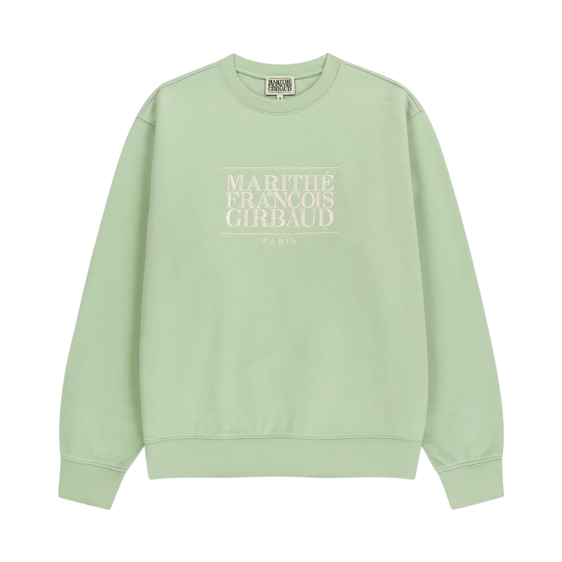 마리떼 프랑소와 저버 클래식 로고 자수 스웨트셔츠 라이트 그린(Marithe Francois Girbaud Classic Logo Embroidery Sweatshirt Light Green)