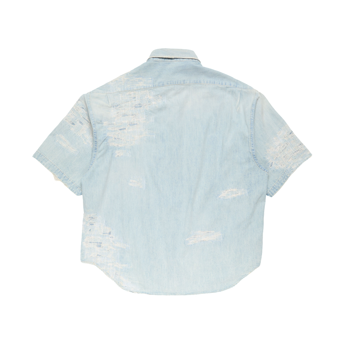 아크네 스튜디오 멘디드 데님 셔츠 라이트 블루(Acne Studios Mended Denim Shirt Light Blue) - 2