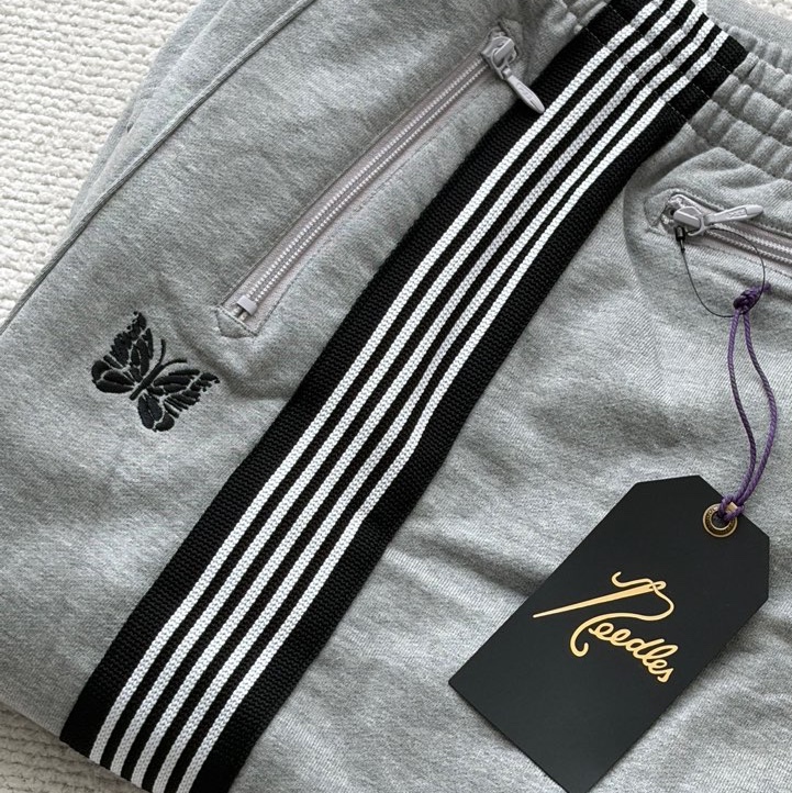 Needles x B'2nd H.D. Track Pants Cotton Jersey Gray 착용 스타일