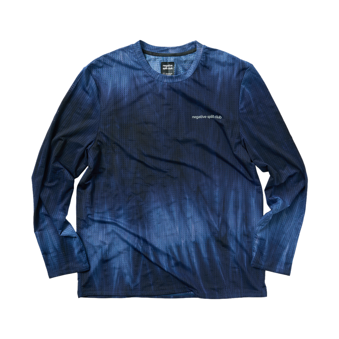 네거티브 스플릿 클럽 에어벤트 타이다잉 레이싱 롱슬리브 블루(negative split club Airvent Tie-Dye Racing Long Sleeve Blue)