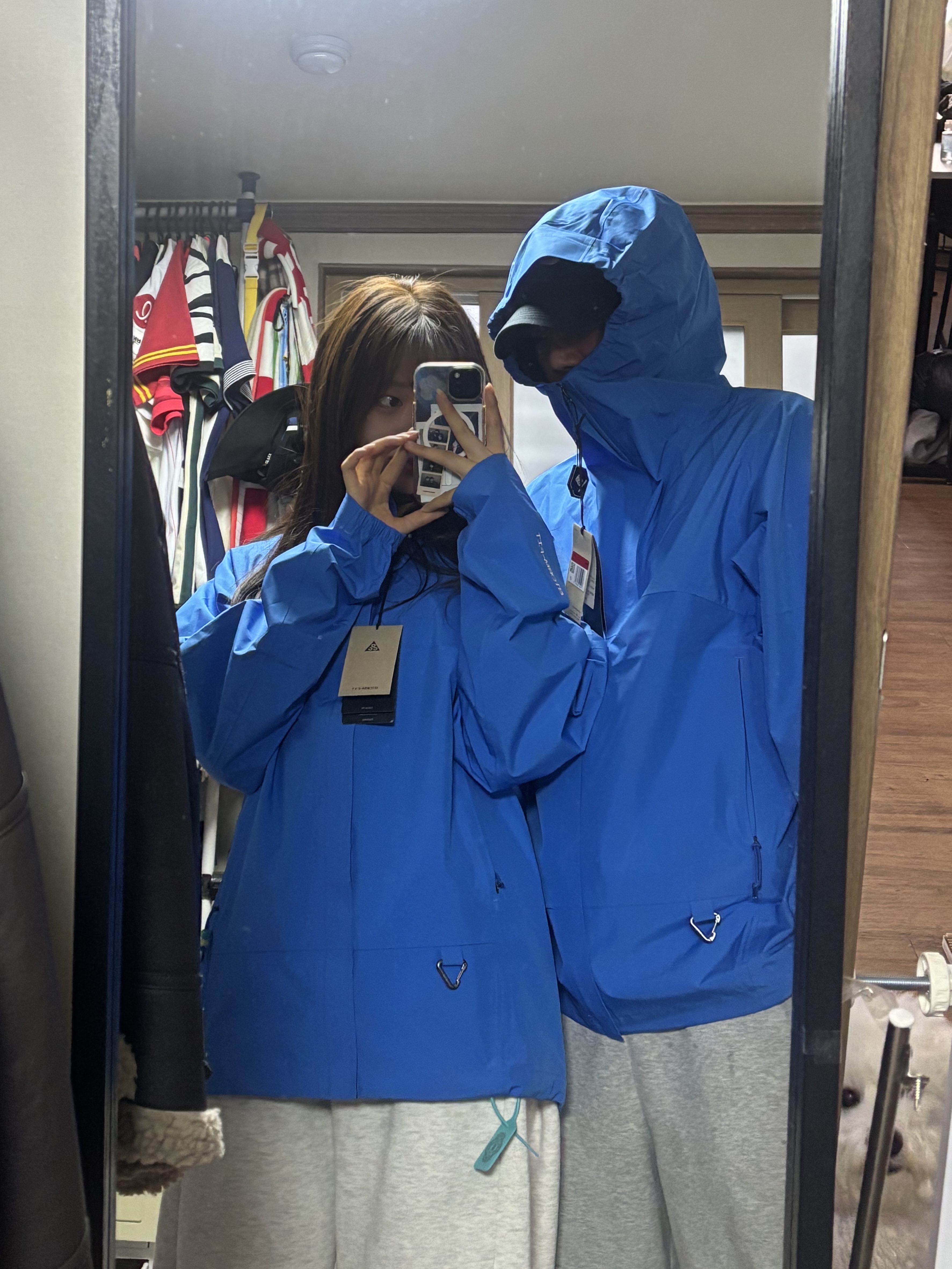 Nike ACG Storm-Fit ADV Cascade Rains Full Zip Jacket Light Photo Blue Summit White - Asia 착용 스타일