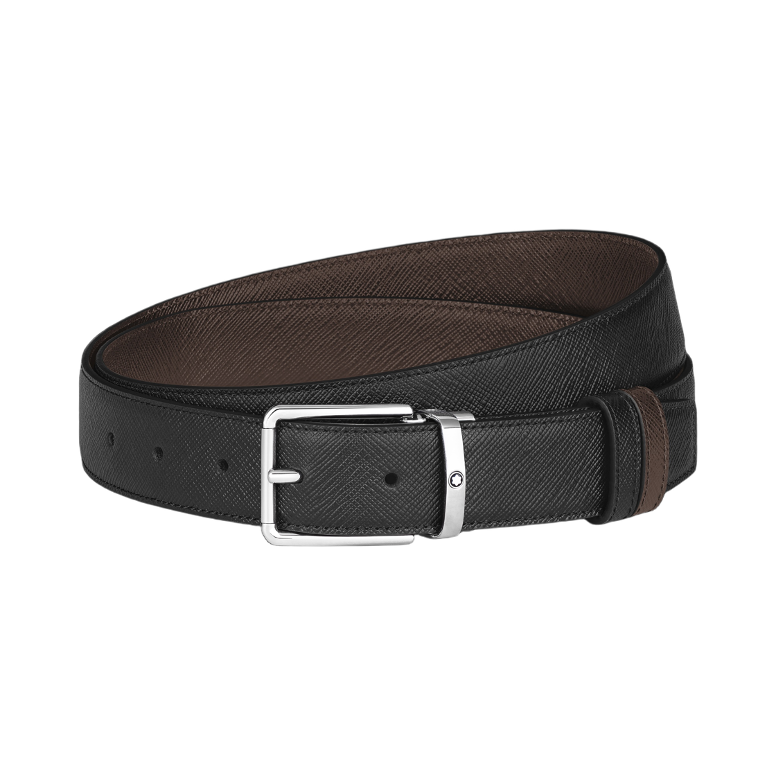 몽블랑 에브리데이 30mm 사토리얼 레더 리버시블 벨트 블랙 에보니(Montblanc Everyday 30mm Reversible Belt in Sartorial Leather Black Ebony)