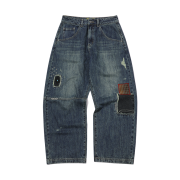 MAINBOOTH Repaired Denim Pants BLUE
