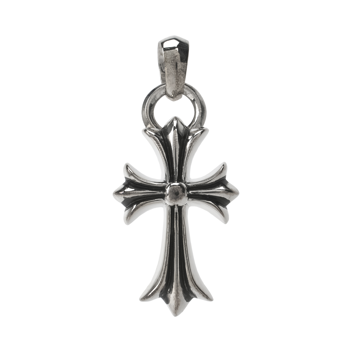 크롬하츠 CH 크로스 스몰 플레인 베일 펜던트 실버(Chrome Hearts CH Cross Small Plain Bail Pendant Silver)