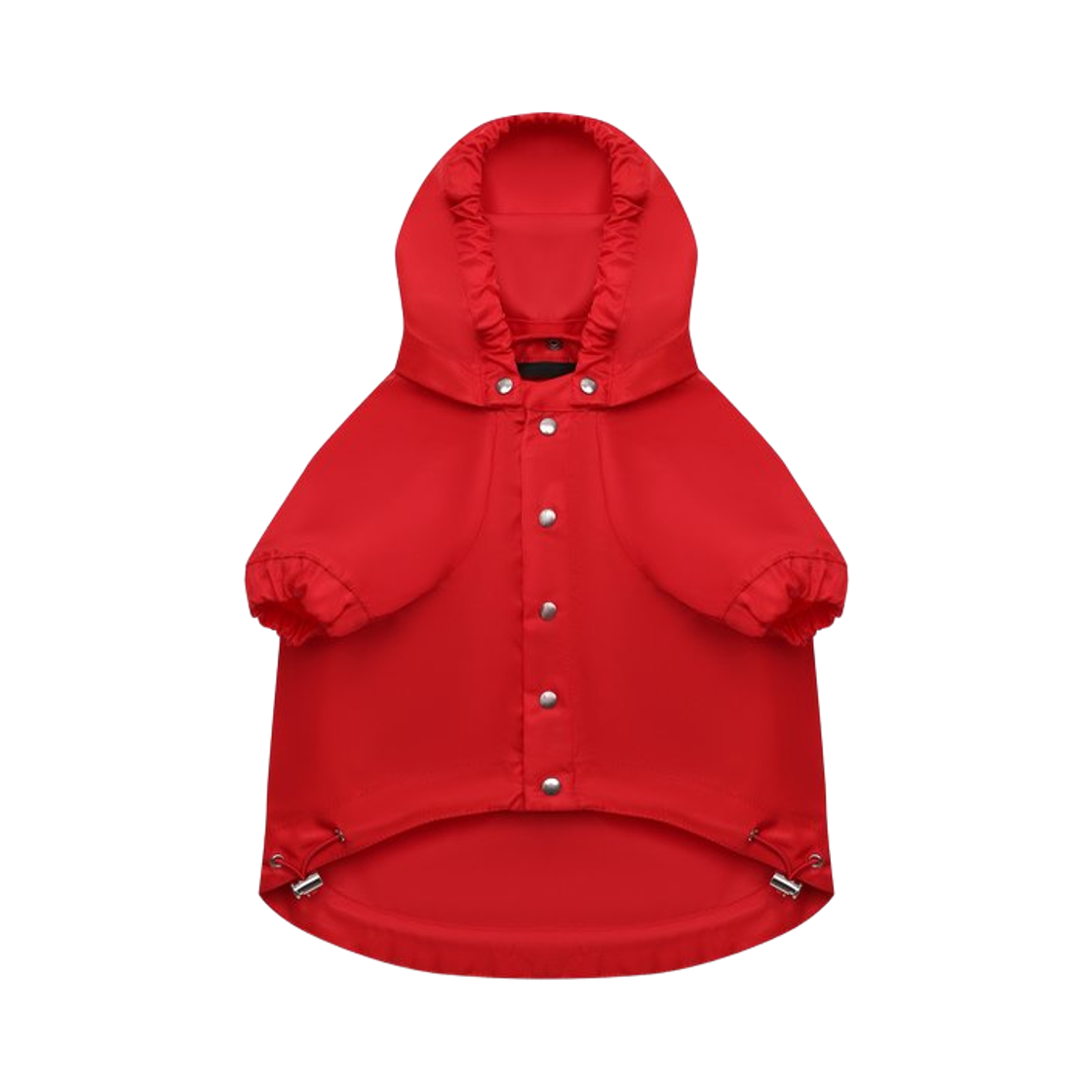 2YX004-2DMI-F0011 Prada Nylon Pet Hooded Rain Coat Red