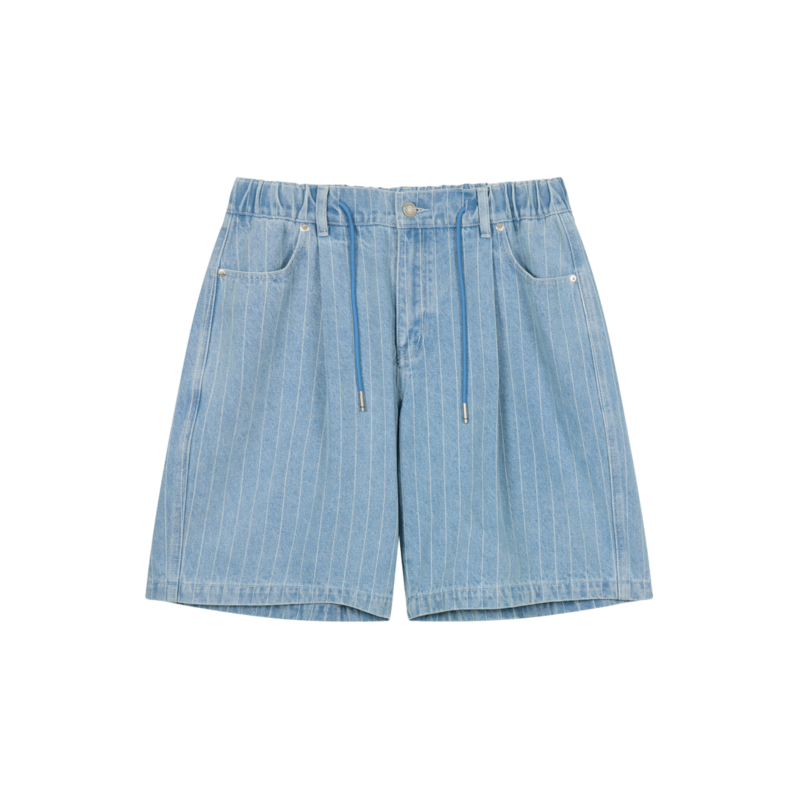 지오송지오 컬렉션 스트라이프 데님 쇼츠 라이트블루 BI3PT323LB(ZIOSONGZIO COLLECTION Stripe Denim Shorts Light Blue)