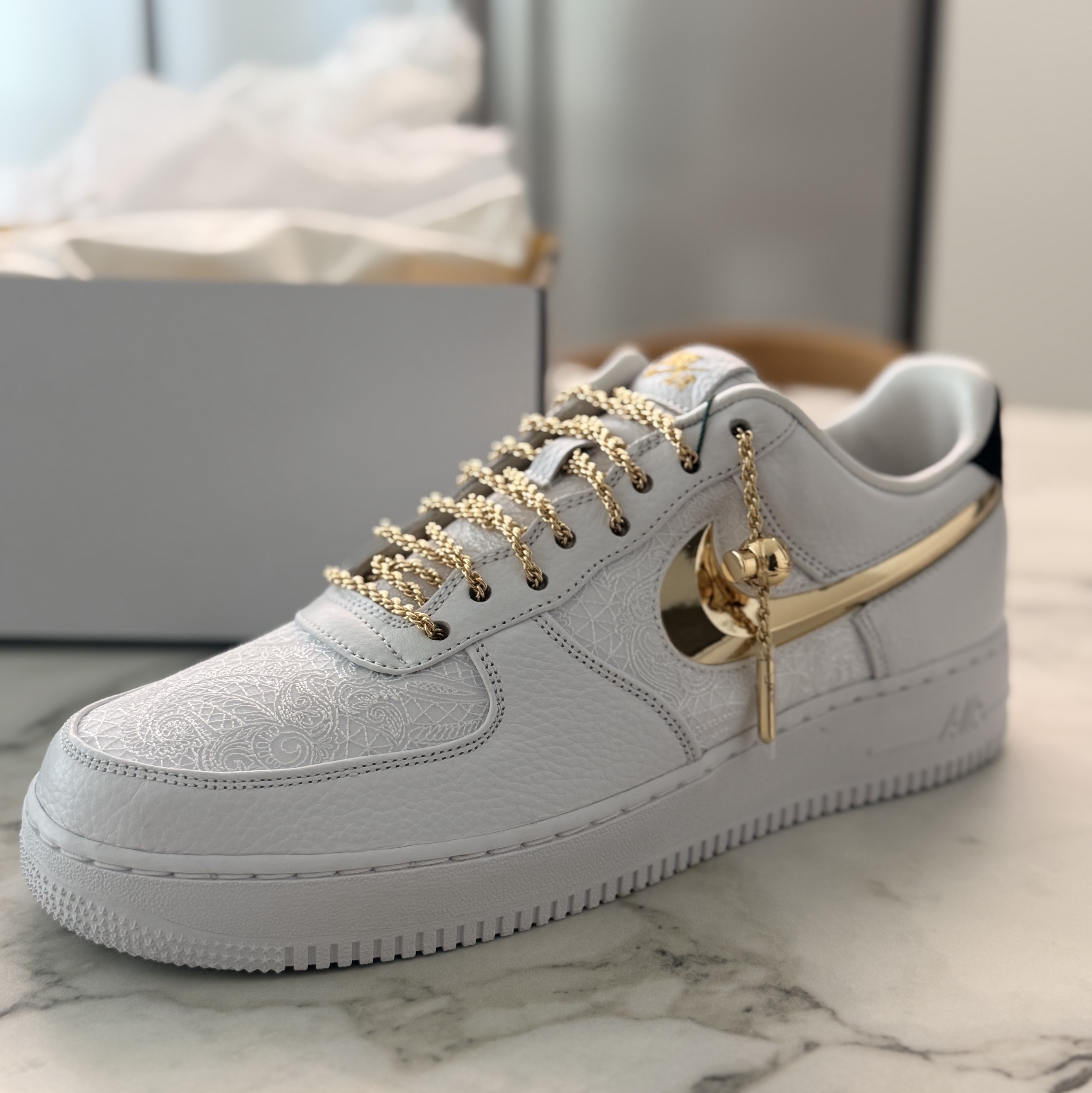 Nike x Victor Solomon Air Force 1 Low White Black 착용 스타일 - 1