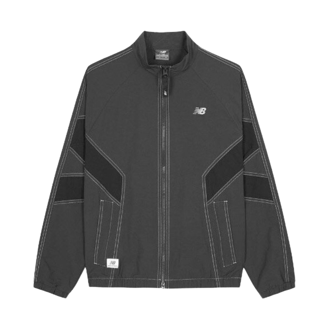 NBNAF31823-60 New Balance Escape Stand Neck Warm Up Jacket Charcoal