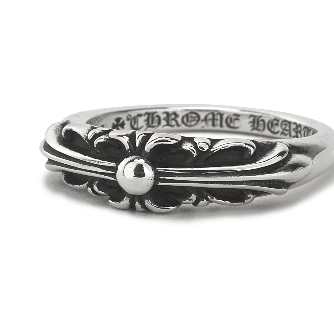 크롬하츠 베이비 클래식 플로럴 크로스 링 실버(Chrome Hearts Baby Classic Floral Cross Ring Silver) - 4