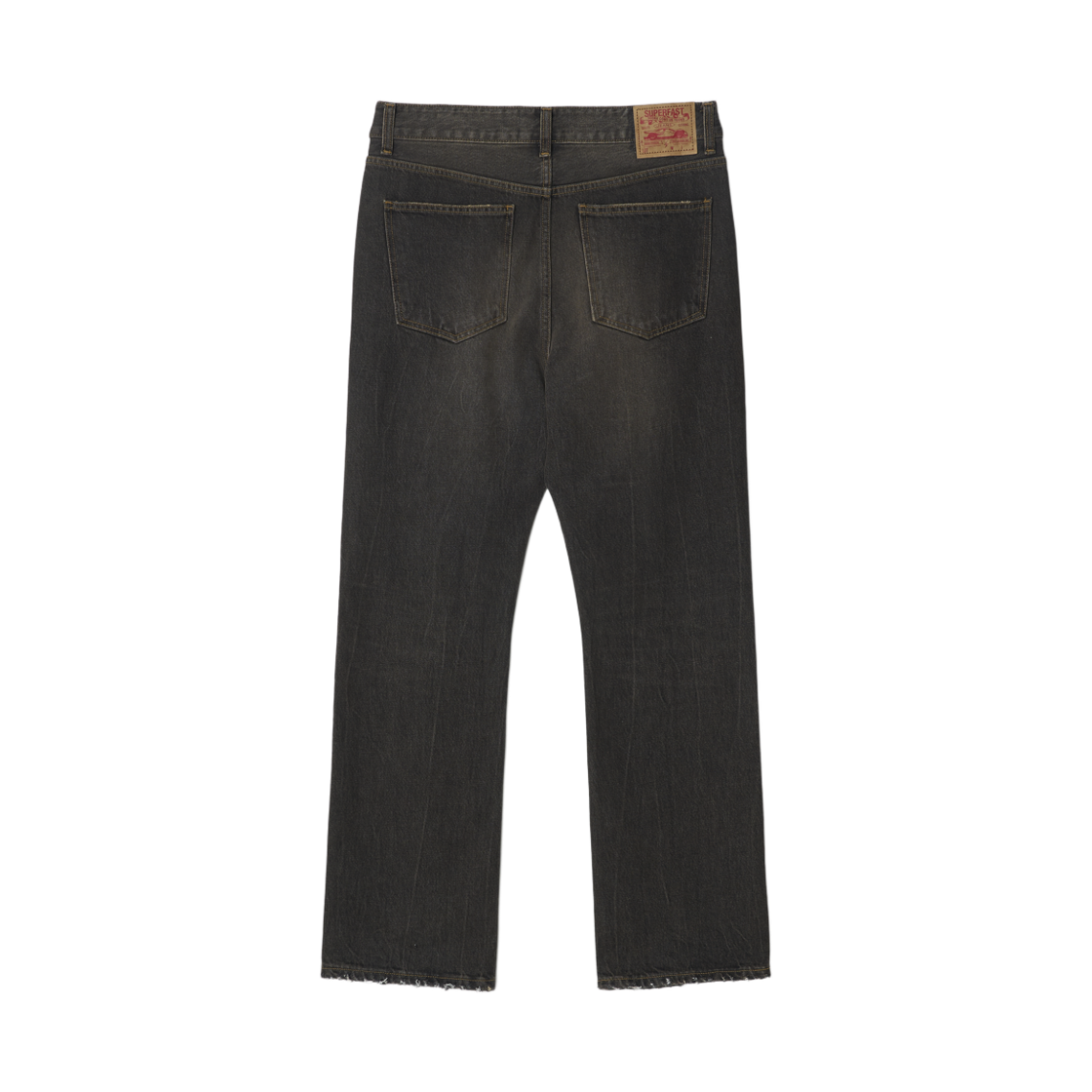 슈퍼벨로체 루즈 세미 부츠컷 블랙 진(SUPERVELOCE Loose Semi-Bootcut Black Jeans) - 2