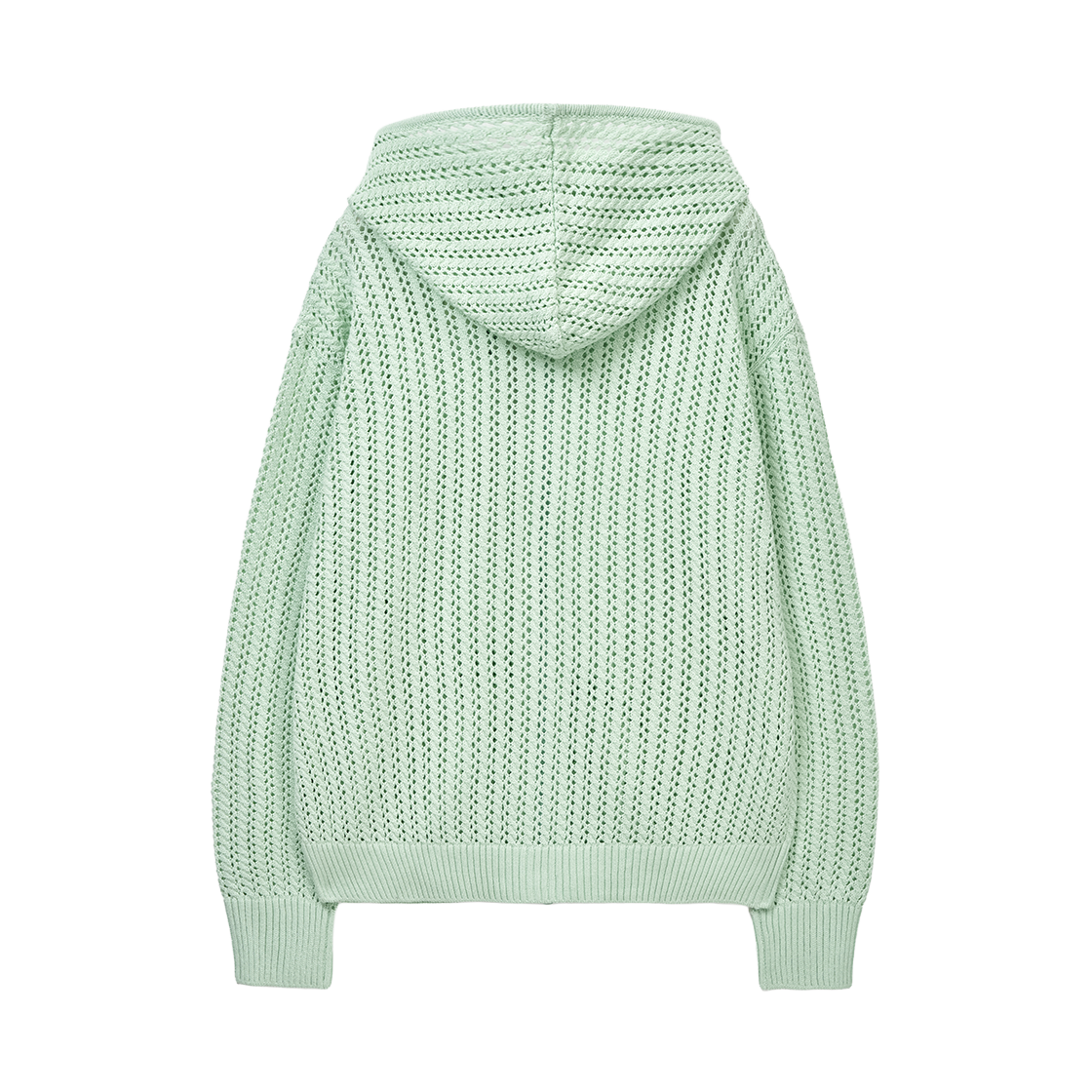 [사은품 증정] 세터 크로셰 니트 후드 집업 그린([사은품 증정] SATUR Crochet Knit Hood Zip-up Green) - 2