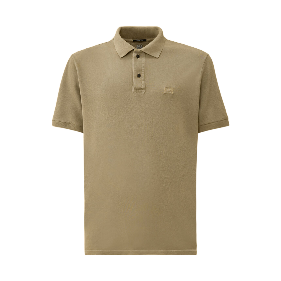 20CMPL176A005527S610 C.P. Company 24/1 Piquet Pigment Dyed Short Sleeve Polo Moss Gray Green - 26SS
