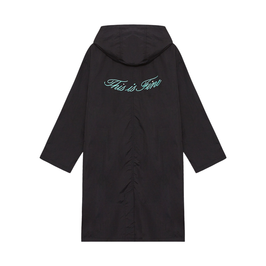 디스이즈파인 후디드 싱글 코트 블랙