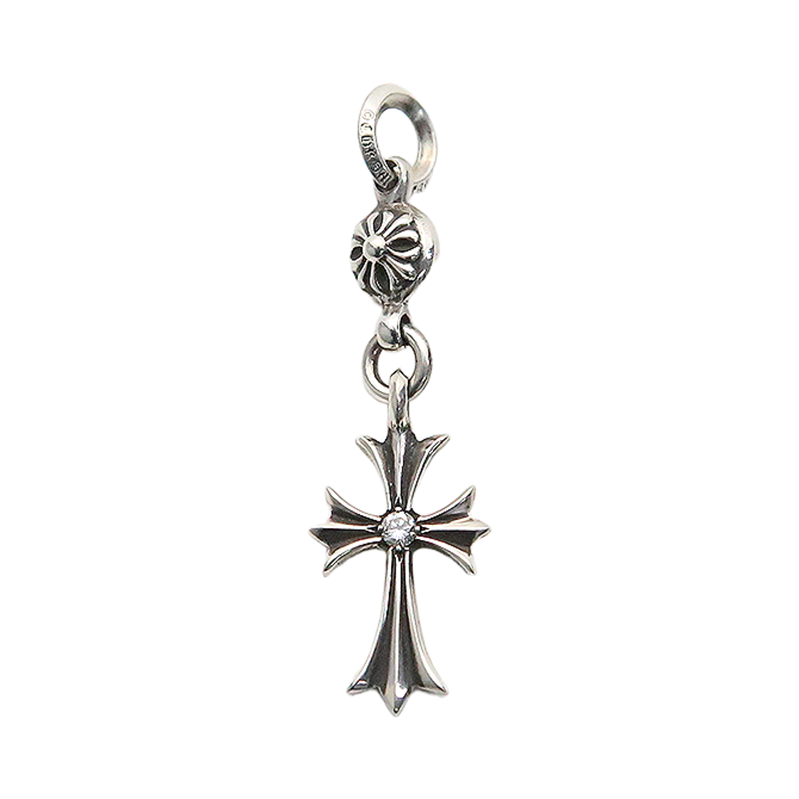 한스룸 크롬하츠 원볼 타이니 크로스 참 1P 다이아(Hansroom Chrome Hearts ONE Ball Tiny Cross Charm 1P Dia)