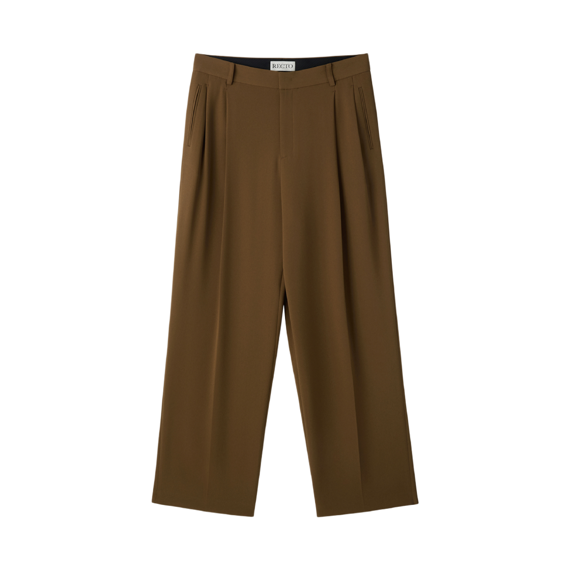 렉토 플루이드 턱 디테일 수트 팬츠 오크레(Recto Fluid Tuck Detail Suit Pants Ochre)