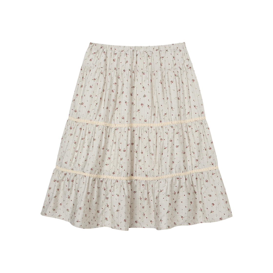 에이이에이이 패턴 티어드 스커트 베이지(AEAE Pattern Tiered Skirt Beige)