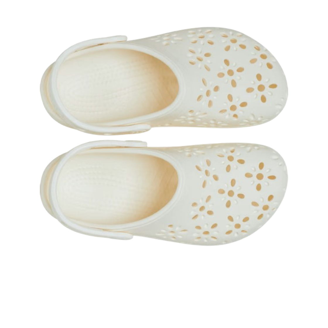 크록스 클래식 플로럴 컷아웃 클로그 초크(Crocs Classic Floral Cut Out Clog Chalk) - 2