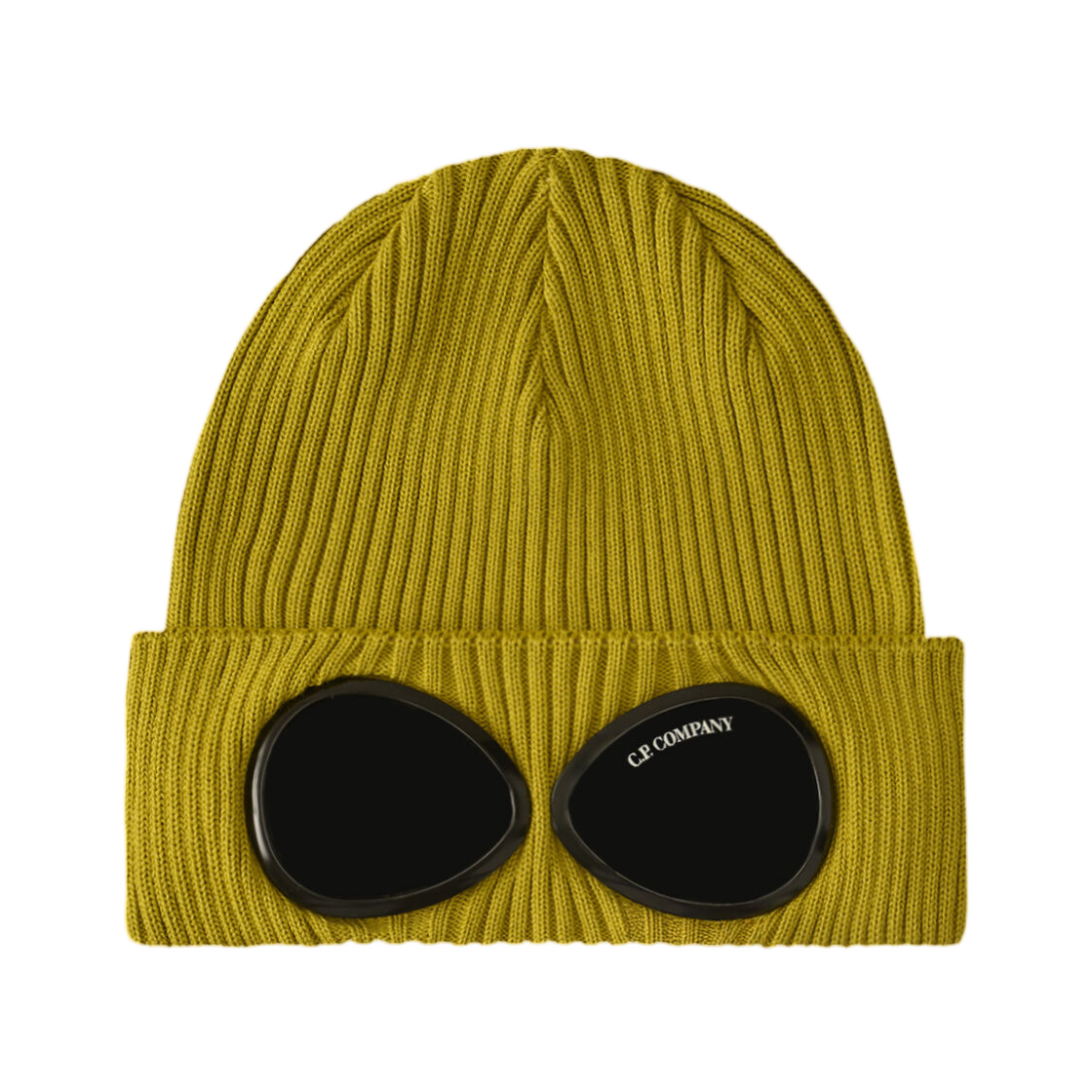 C.P. 컴퍼니 코튼 고글 비니 앤티크 모스 옐로우 - 26SS(C.P. Company Cotton Goggle Beanie Antique Moss Yellow - 26SS)