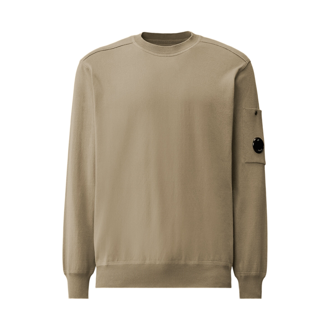 C.P. 컴퍼니 코튼 씨 아일랜드 크루넥 렌즈 스웨터 도브 그레이 - 26SS(C.P. Company Cotton Sea Island Crewneck Lens Sweater Dove Grey - 26SS) - 1