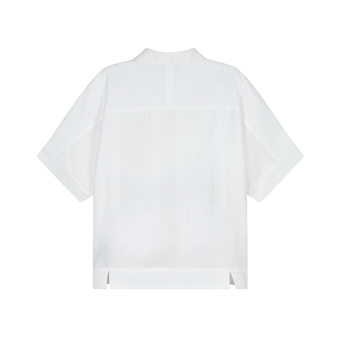 지오송지오 컬렉션 레이어드 슬릿 카라 티셔츠 화이트 BI3TS302WH(ZIOSONGZIO COLLECTION Layered Slit Collared T-Shirt White) - 2