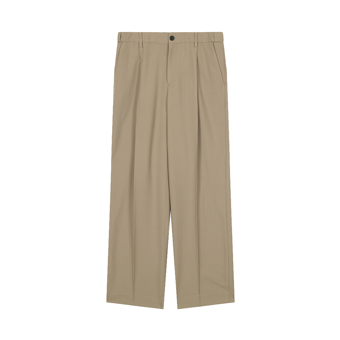 지오송지오 컬렉션 원턱 세미와이드 팬츠 카멜 BI2PT266CA(ZIOSONGZIO COLLECTION One Tuck Semi Wide Pants Camel) - 1
