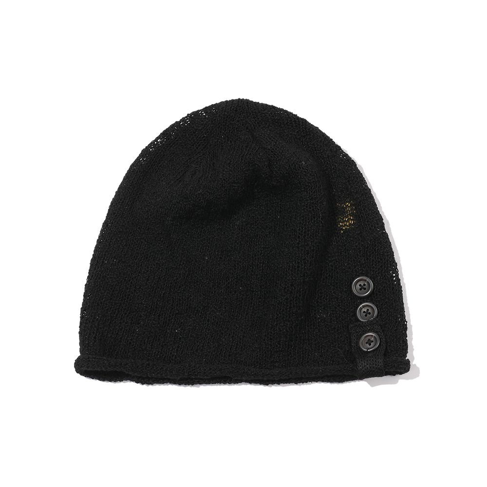 메인부스 버튼 터번 비니 블랙(MAINBOOTH Button Turban Beanie BLACK)